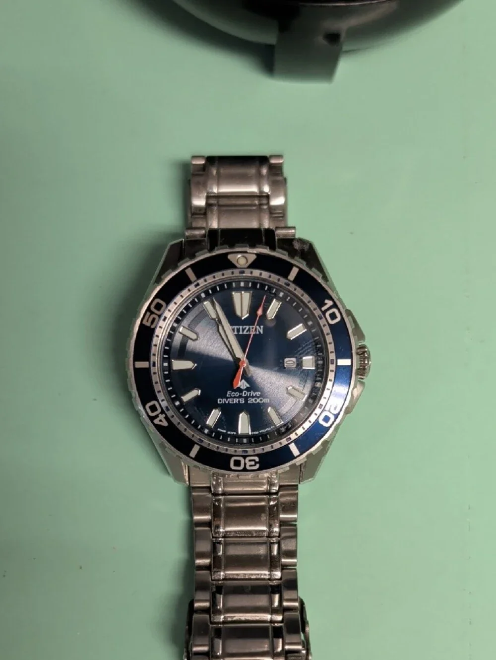 Citizen Promaster Silver Display Pod with Blue Dial Watch